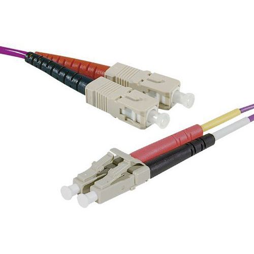 Jarretière duplex 2.0 mm multi OM4 50/125 SC-UPC/LC-UPC 5 m Jarretière duplex 2.0 mm multi OM4 50/125 SC-UPC/LC-UPC 5 m