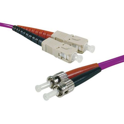 Jarretière duplex 2.0 mm multi OM4 50/125 ST-UPC/SC-UPC 5 m Jarretière duplex 2.0 mm multi OM4 50/125 ST-UPC/SC-UPC 5 m