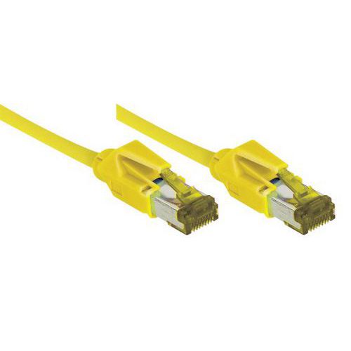 Cordon RJ45 sur câble catégorie 7 S/FTP LSOH jaune - 1,5 m