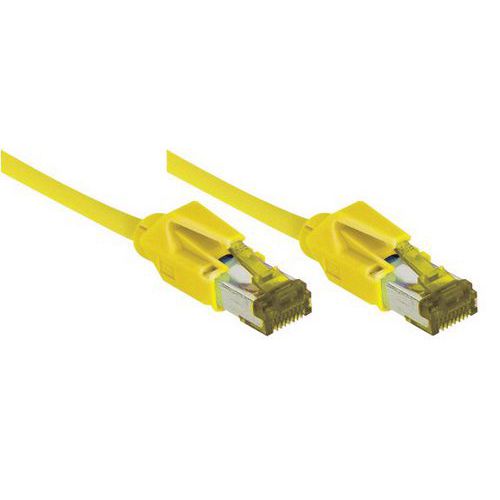Cordon RJ45 sur câble catégorie 7 S/FTP LSOH jaune - 2 m