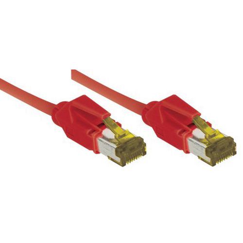 Cordon RJ45 câble catégorie 7 S/FTP LSOH snagless rouge 0,3m