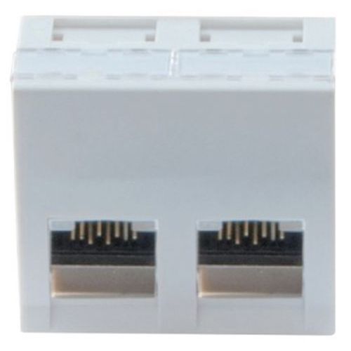 Plastron 45X45 incline 30° 2 ports RJ45 cat 6A stp