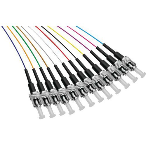Set de 12 connecteurs panachés PIGTAIL OS2 ST/UPC LSOH -2m