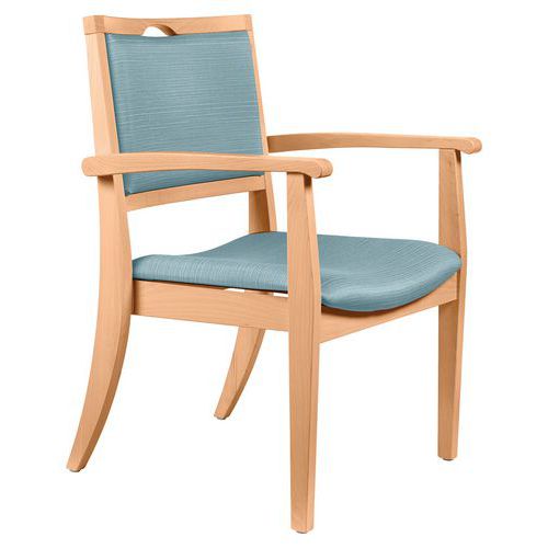 Fauteuil bridge bariatrique assise et dossier abaka - structure hêtre Sunset Creation