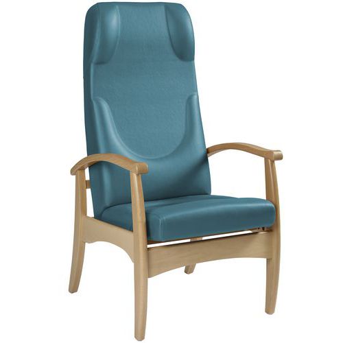 Fauteuil de repos Grand Large assise/dossier ginkgo - structure hêtre Sunset Creation