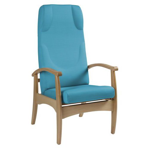 Fauteuil de repos Grand Large assise/dossier abaka - structure hêtre Sunset Creation