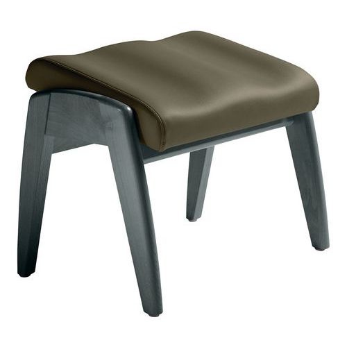 Repose-jambes inclinable Grand Large coussin ginkgo - structure hêtre Sunset Creation