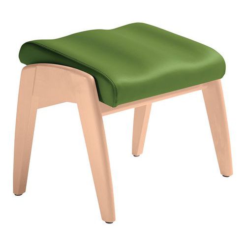 Repose-jambes inclinable Grand Large coussin ginkgo - structure hêtre Sunset Creation