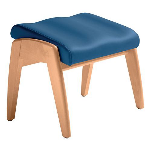 Repose-jambes inclinable Grand Large coussin ginkgo - structure hêtre Sunset Creation