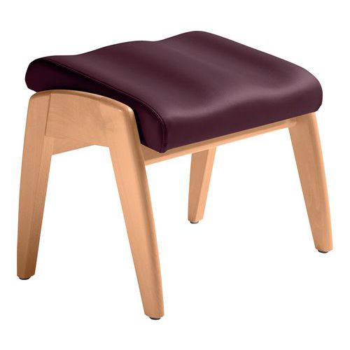 Repose-jambes inclinable Grand Large coussin ginkgo - structure hêtre Sunset Creation