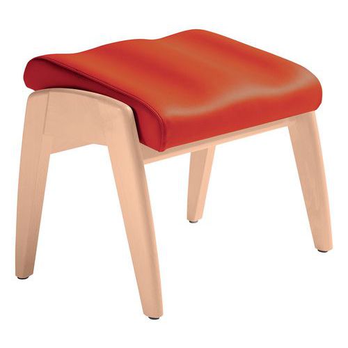 Repose-jambes inclinable Grand Large coussin abaka - structure hêtre Sunset Creation