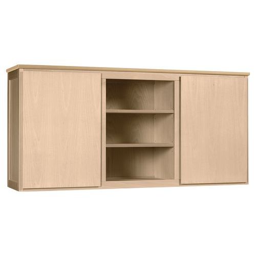 Crédence 2 portes et étagères pour buffet Mona plateau stratifié Sunset Creation