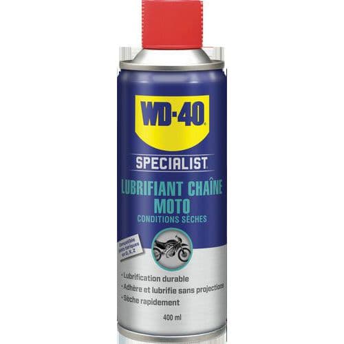 Lot de 12 lubrifiants chaîne moto SPECIALIST conditions sèches- WD-40