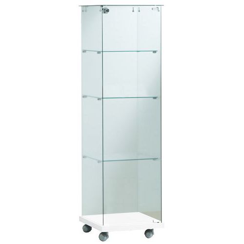 Vitrine d'exposition Echo blanche hauteur 140 cm - Manutan