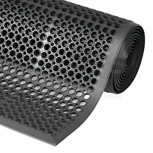 Caillebotis caoutchouc polyvalent Sanitop noir - En rouleau - Notrax