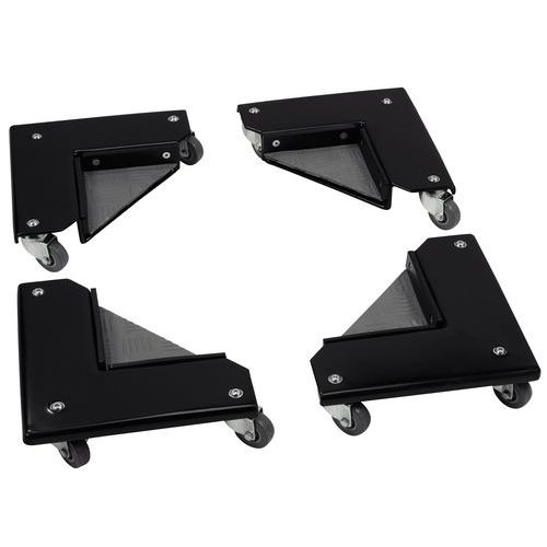 Coins roulants ergonomique en acier sur ressorts 400 et 800 kg - Roues polyuréthane Coins roulants ergonomique en acier sur ressorts 400 et 800 kg - Roues polyuréthane