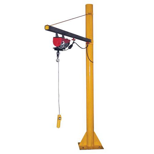 Potence à flèche triangulée sur fût - Force 100 kg