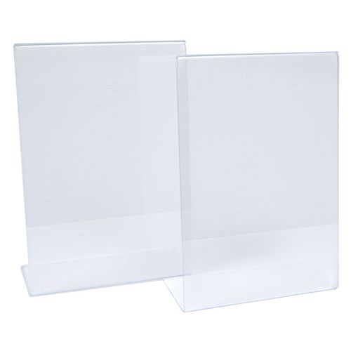 Présentoir de table transparent forme L incliné - Manutan Expert Présentoir de table transparent forme L incliné - Manutan Expert