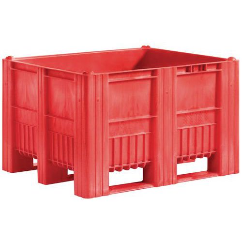 Caisse-palette plastique monobloc - 3 semelles
