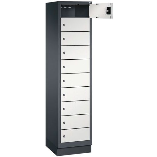 Armoire PC 10 et 20 cases - 1 et 2 colonnes 400 mm - Sur socle - CP