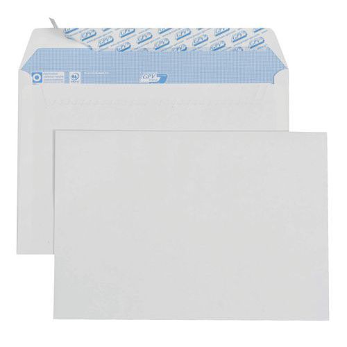 Enveloppe blanche sans fenêtre 90 g - Boîte de 500