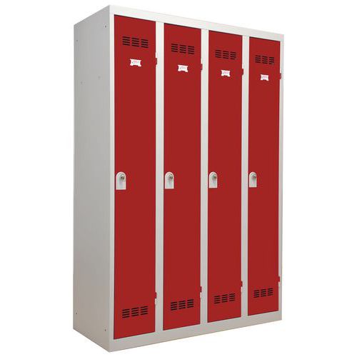 Vestiaire industrie propre - Largeur 300 mm - 4 colonnes - Vinco