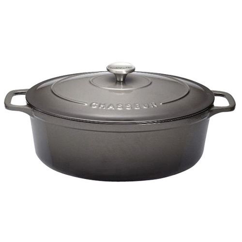 Cocotte en fonte ovale 29 cm Caviar Sublime Chasseur Cocotte en fonte ovale 29 cm Caviar Sublime Chasseur