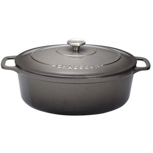 Cocotte en fonte ovale 33 cm Caviar Sublime Chasseur Cocotte en fonte ovale 33 cm Caviar Sublime Chasseur