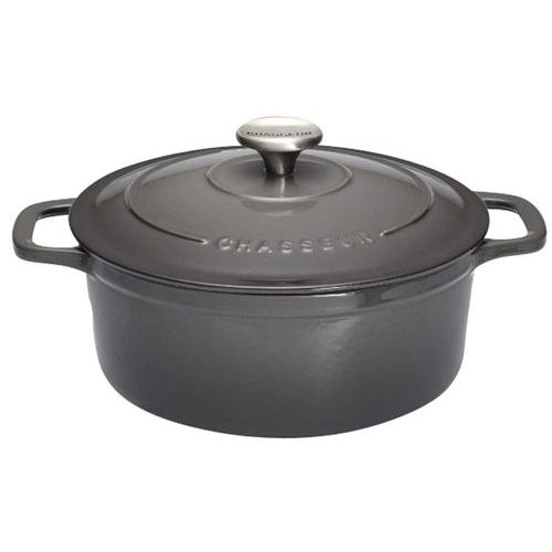 Cocotte en fonte ronde 24 cm Caviar Sublime Chasseur Cocotte en fonte ronde 24 cm Caviar Sublime Chasseur