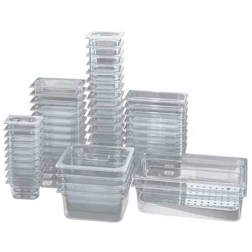 Couvercle bac gastronormes copolyester GN 1/2 transparent