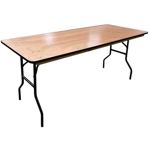 Table pliante bois - 183 x 76 cm - Furnitrade