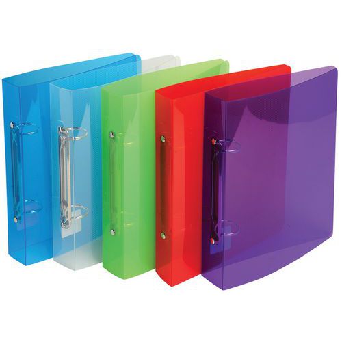 Classeur écolier 17x22 2 anneaux 30mm crystal colour 230x200 Classeur écolier 17x22 2 anneaux 30mm crystal colour 230x200