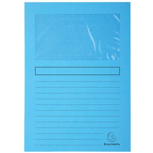 Paquet de 100 chemises à fenêtre super 160g/m2 - 22x31cm - Exacompta