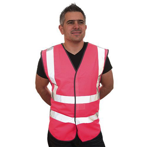 Vestes roses haute visibilité