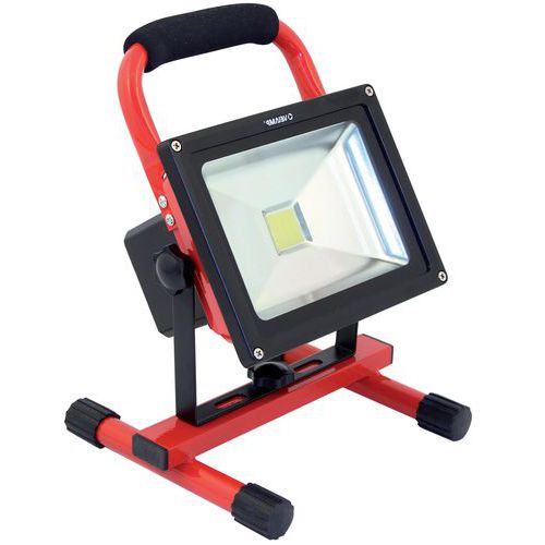 Projecteur de chantier rechargeable LED 20W - Velamp Industries Projecteur de chantier rechargeable LED 20W - Velamp Industries