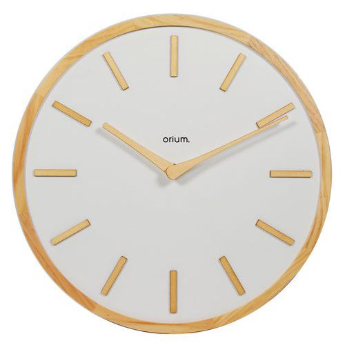 Horloge 30 cm Elegance Bois Blanc - Orium