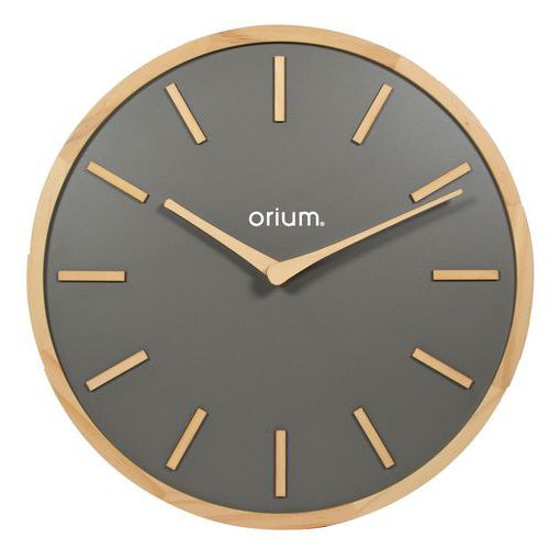 Horloge 30 cm Elegance Bois Gris anthracite - Orium