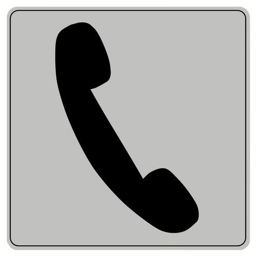 Pictogramme en polystyrène ISO 7001 - Téléphone Pictogramme en polystyrène ISO 7001 - Téléphone