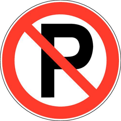 Panneau d'interdiction - Parking interdit - Adhésif