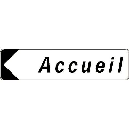 Panneau directionnel standard - Accueil - Longueur 500 mm