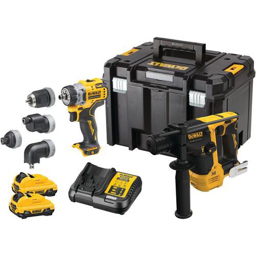 Kit 2 outils XR 12V 3Ah +2 batteries +chargeur - Dewalt