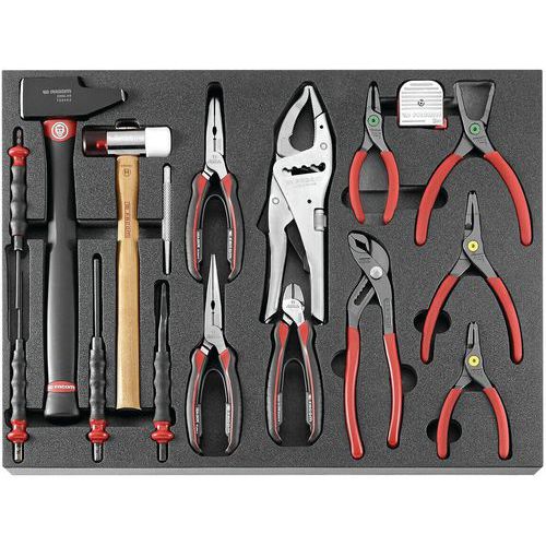 Module mousse pinces avec outils n°4/4 pour CM.LPF - Facom Module mousse pinces avec outils n°4/4 pour CM.LPF - Facom