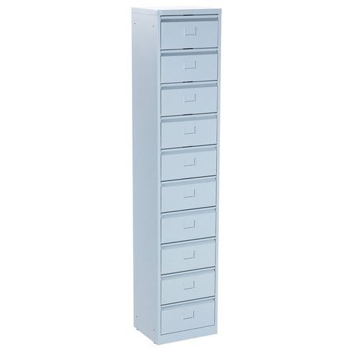 Armoire à dossiers avec rabat - 10 compartiments - Manutan Expert Armoire à dossiers avec rabat - 10 compartiments - Manutan Expert