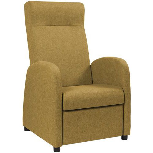 Fauteuil de relaxation Marsan pied hêtre tissu polyester GGI