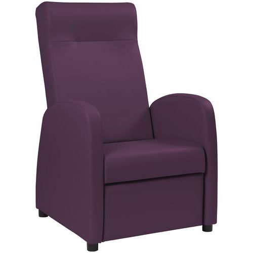 Fauteuil de relaxation Marsan pied hêtre enduit PVC GGI