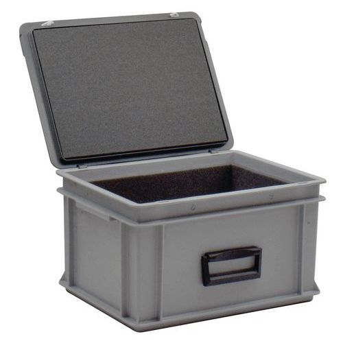 Bac-mallette Rako avec couvercle - Intérieur mousse - L 400 mm - UTZ