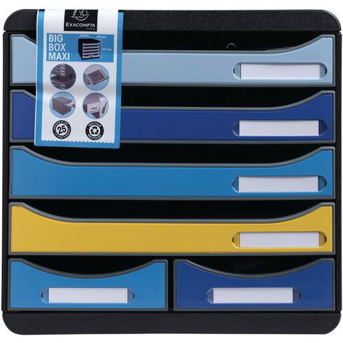 Module de classement Bee Blue Big Box Maxi 6 tiroirs - Exacompta