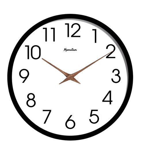 Horloge analogique Eco-conçue Noir Manutan