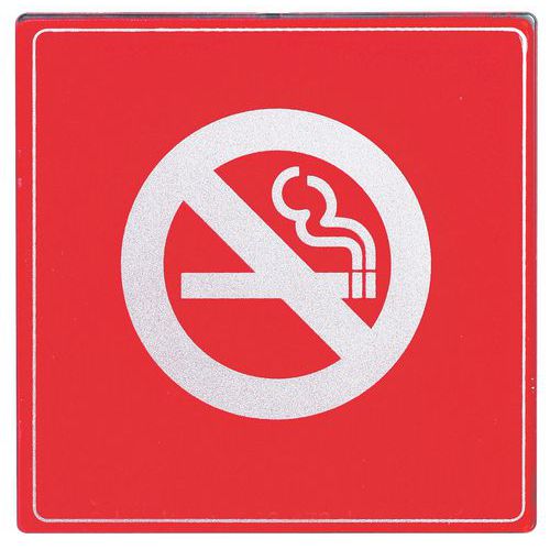 Pictogramme plexiglas carré - Défense de fumer