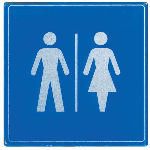 Pictogramme plexiglas carré - Homme / Femme